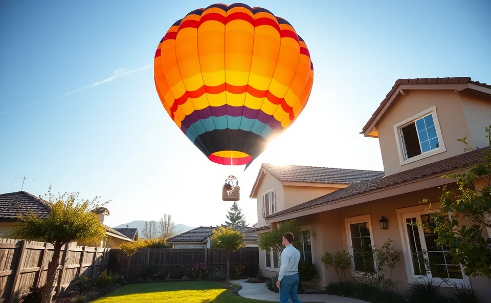 Ft. hot air balloon california backyard