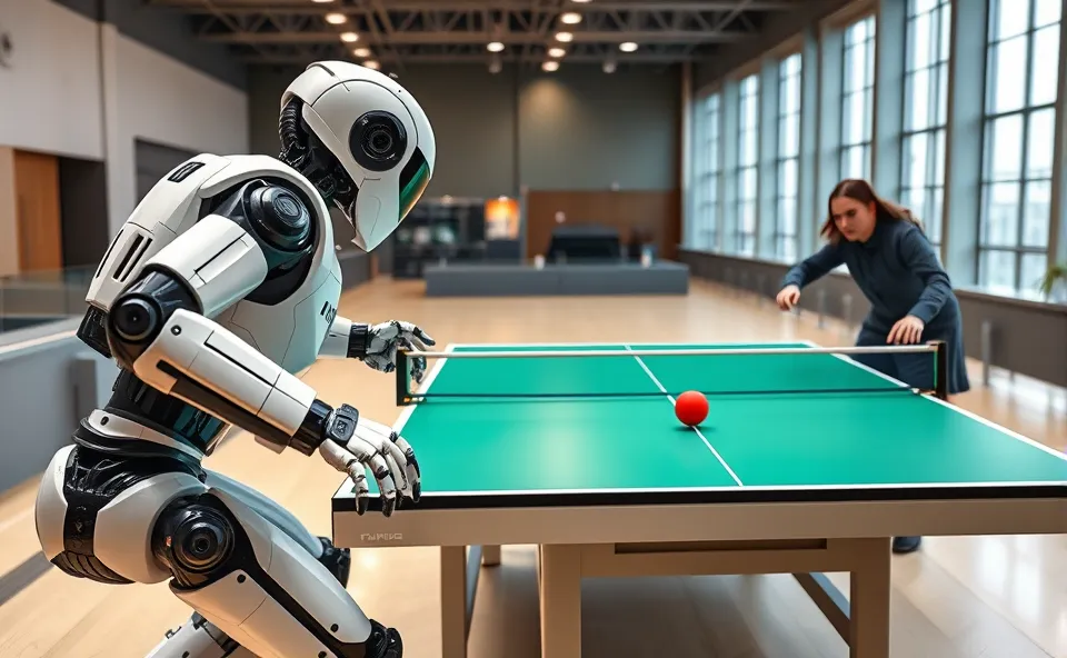 Ping-Pong Robot Aims for Champion Title 1 Ft. ping pong robot champion