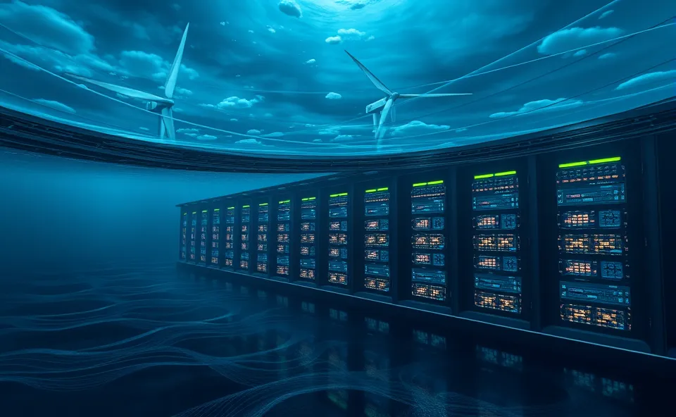 China's Underwater Wind-Powered Data Center 1 Ft. wind powered underwater data center