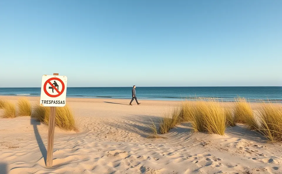 Ft. wisconsin professor beach access trespassing ticket