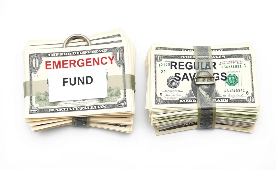 Ft. emergency fund vs savings difference