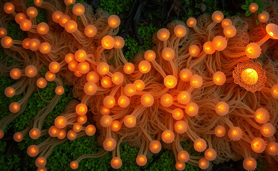 Global Fungal Network Mapped for First Time 1 Ft. global fungal network map