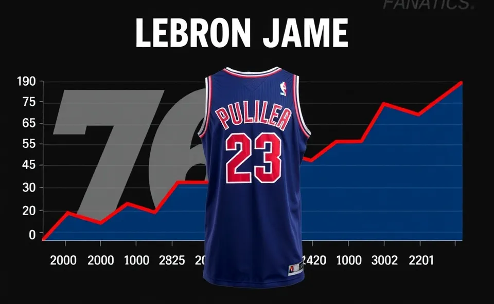 LeBron James 76ers Jersey Breaks Sales Record at Fanatics 1 Ft. lebron james 76ers jersey sales record