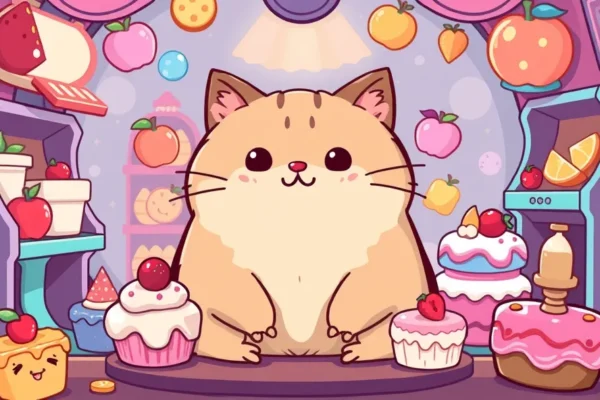 Ft. pusheen apple arcade game