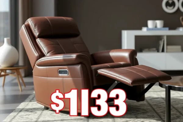 Walmart Recliner Deal: Faux Leather, “Expensive” Look, $133