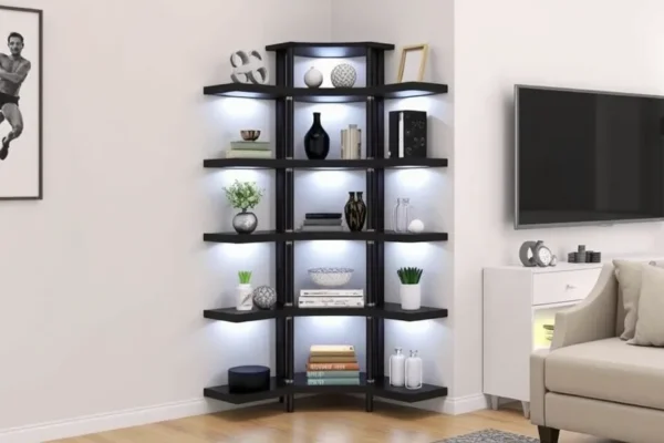 $40 Amazon Corner Shelf With LED Lights For Sale